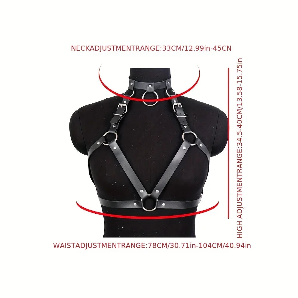 Women Sexy Harness Belt Leather Lingerie Corset Bdsm Bondage Gothic
