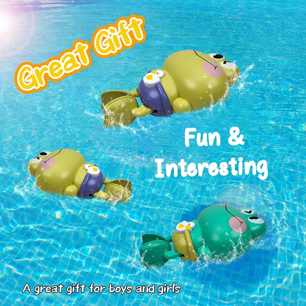 Children's Bath Toys Clockwork Frogs That Float Swim
