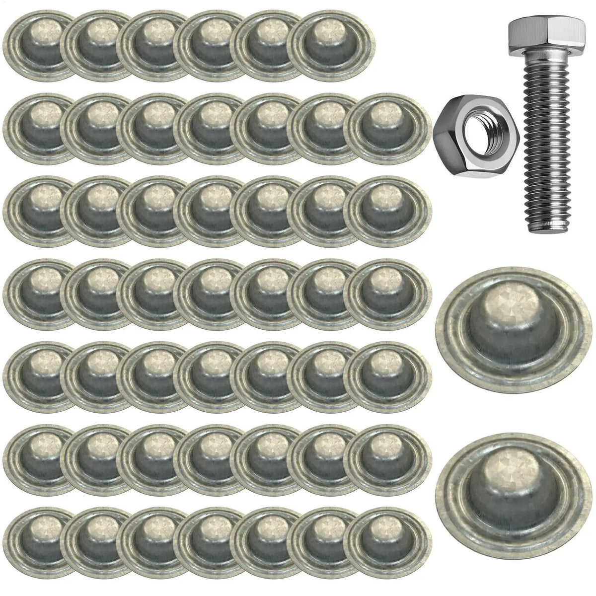 50-Pack Metal Roofing Screw Caps – Aluminum-Zinc Alloy