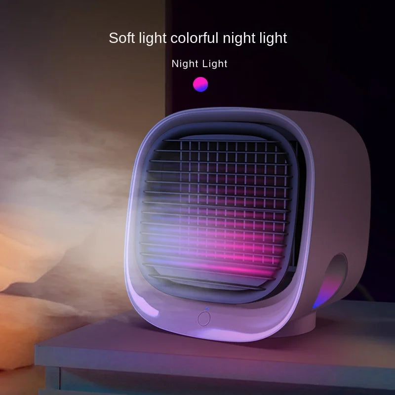 Portable USB Desktop Air Cooler Fan with Humidifier – 3 Speed