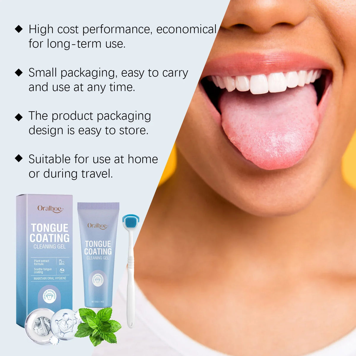 Tongue Cleaning Gel Set | Eliminate Bad Breath & Oral Bacteria