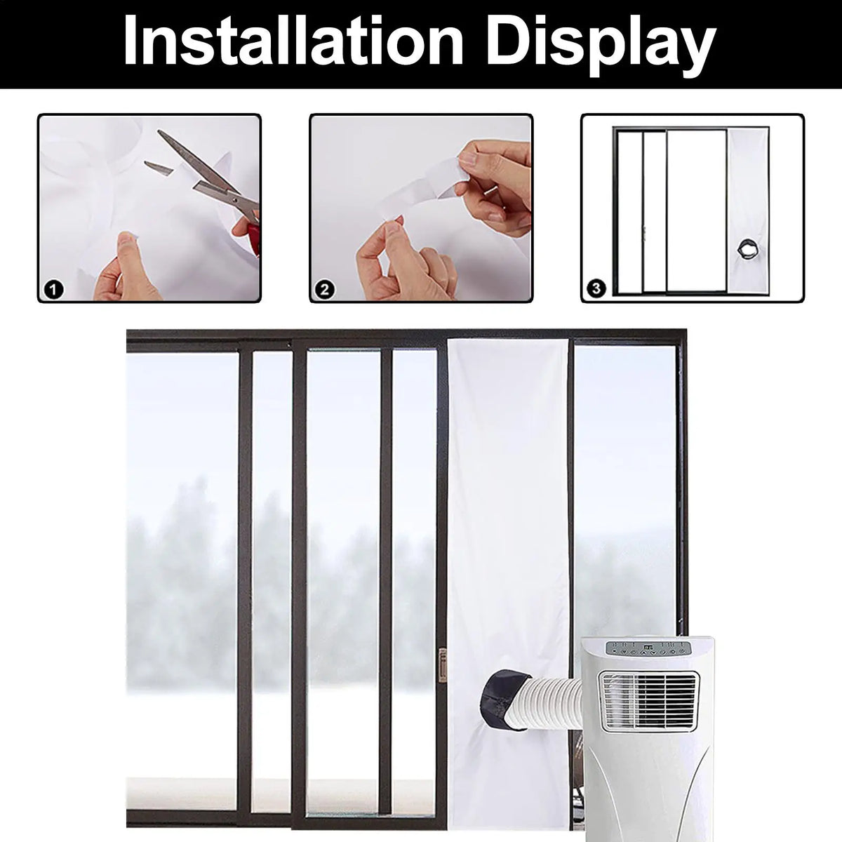AC Window Seal Cloth 2M/3M – Waterproof Portable AC Vent Seal