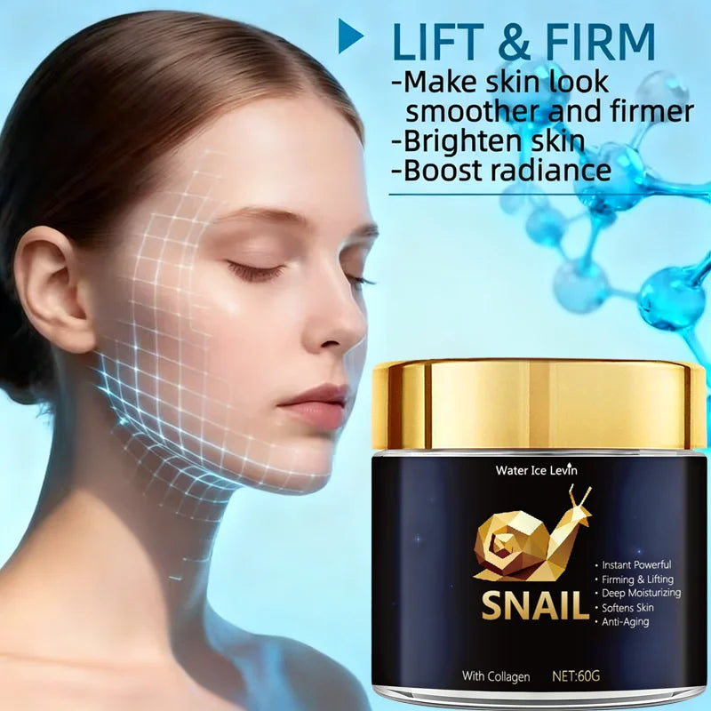 Snail Mucin Cream with Hyaluronic Acid & Collagen – 60g