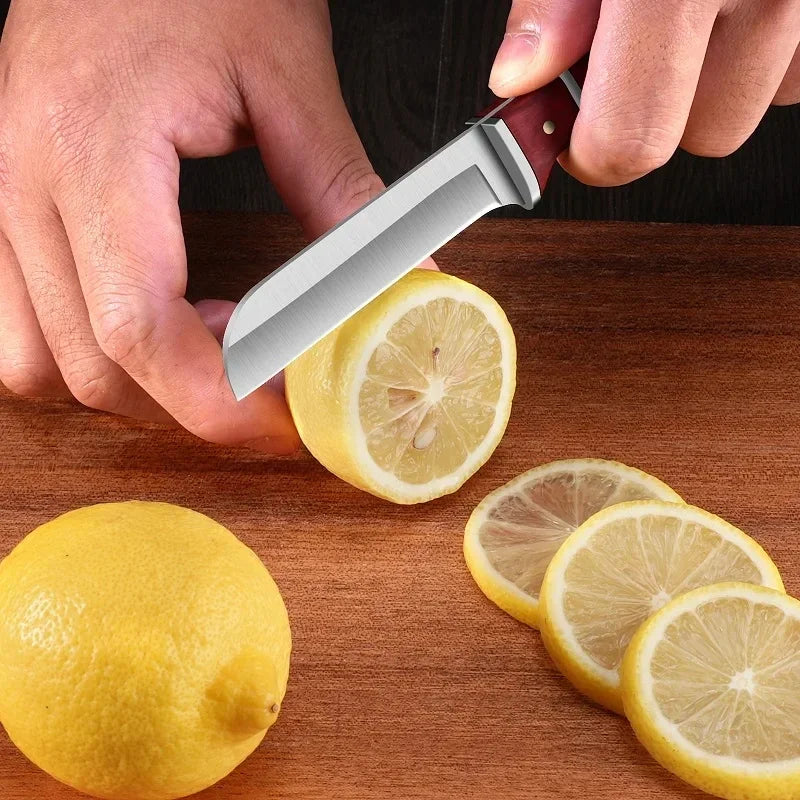 PLYS Stainless Steel Peeler Knife with Wood Handle | 16cm