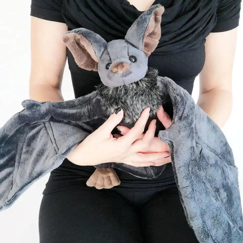 Bat Stuffed Plush Doll Pillow | Foldable Wings Halloween Decor