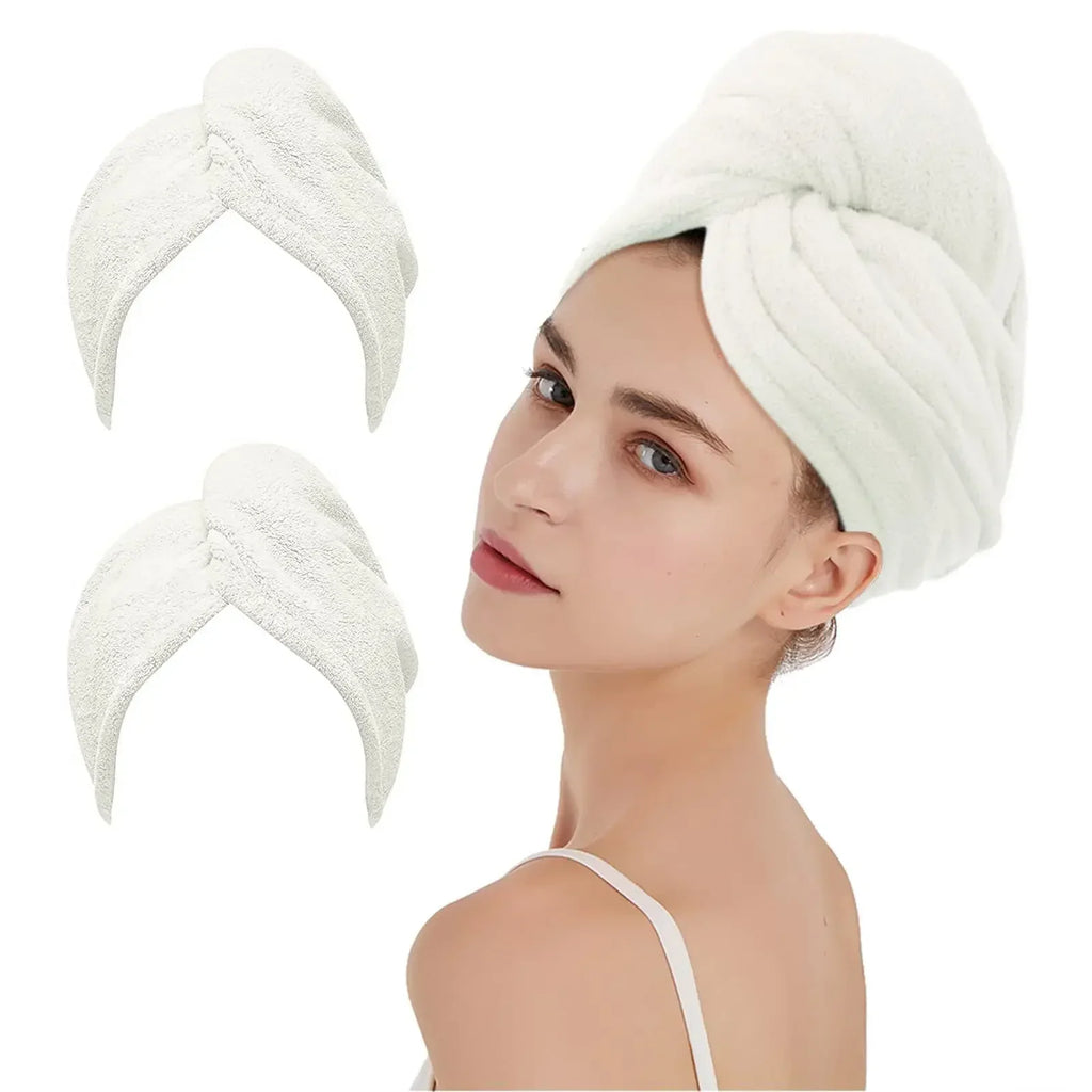 Microfiber Hair Towel Wrap – Anti-Frizz Turban for Curly Hair