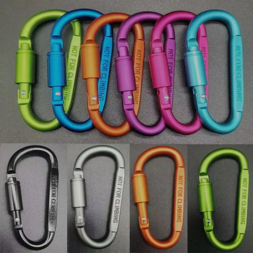Aluminium Alloy Sports Keychain Multi Colors Lock D-shape Carabiner