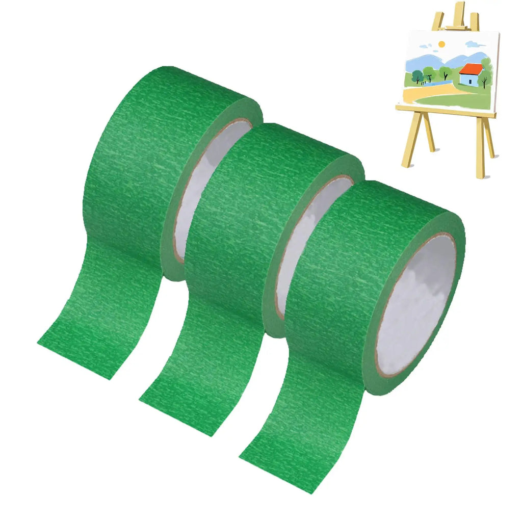 Green Painter's Masking Tape – Clean Edge, Residue-Free 3 Rolls