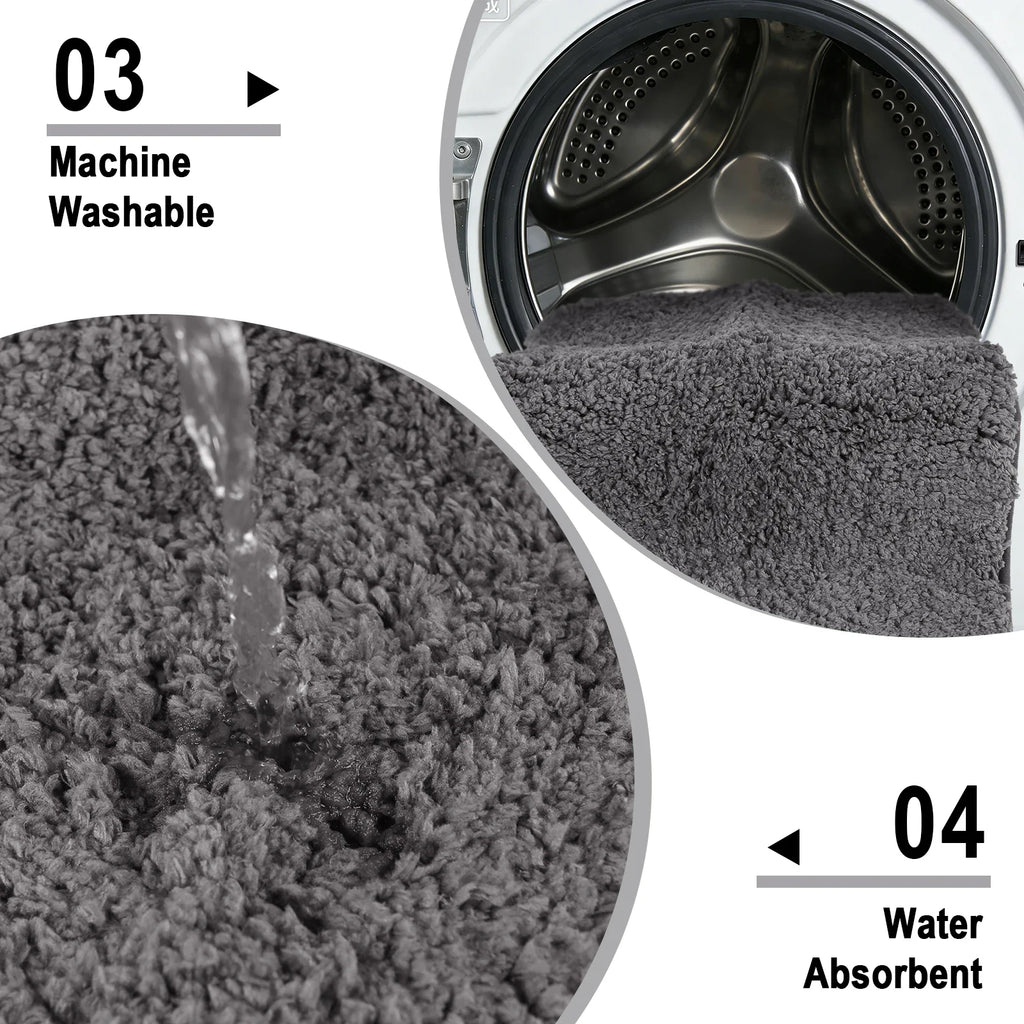 Toilet Bath Floor Mat Microfibre Mats Absorbent Extra Soft Non Slip