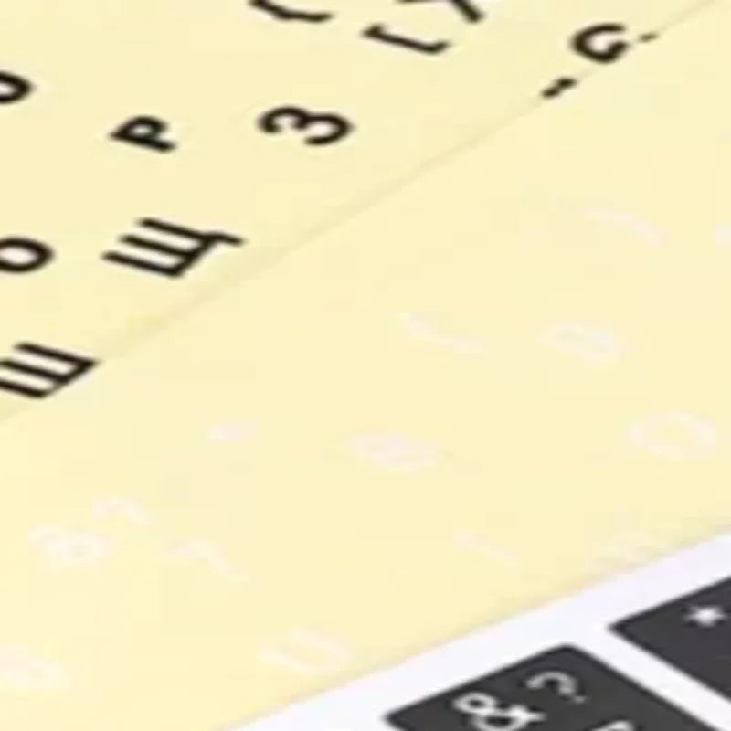 Ukraine Language Keyboard Sticker Black Clear Background White Blue
