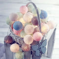 20 LED Cotton Ball String Lights – Fairy Garland Home & Garden