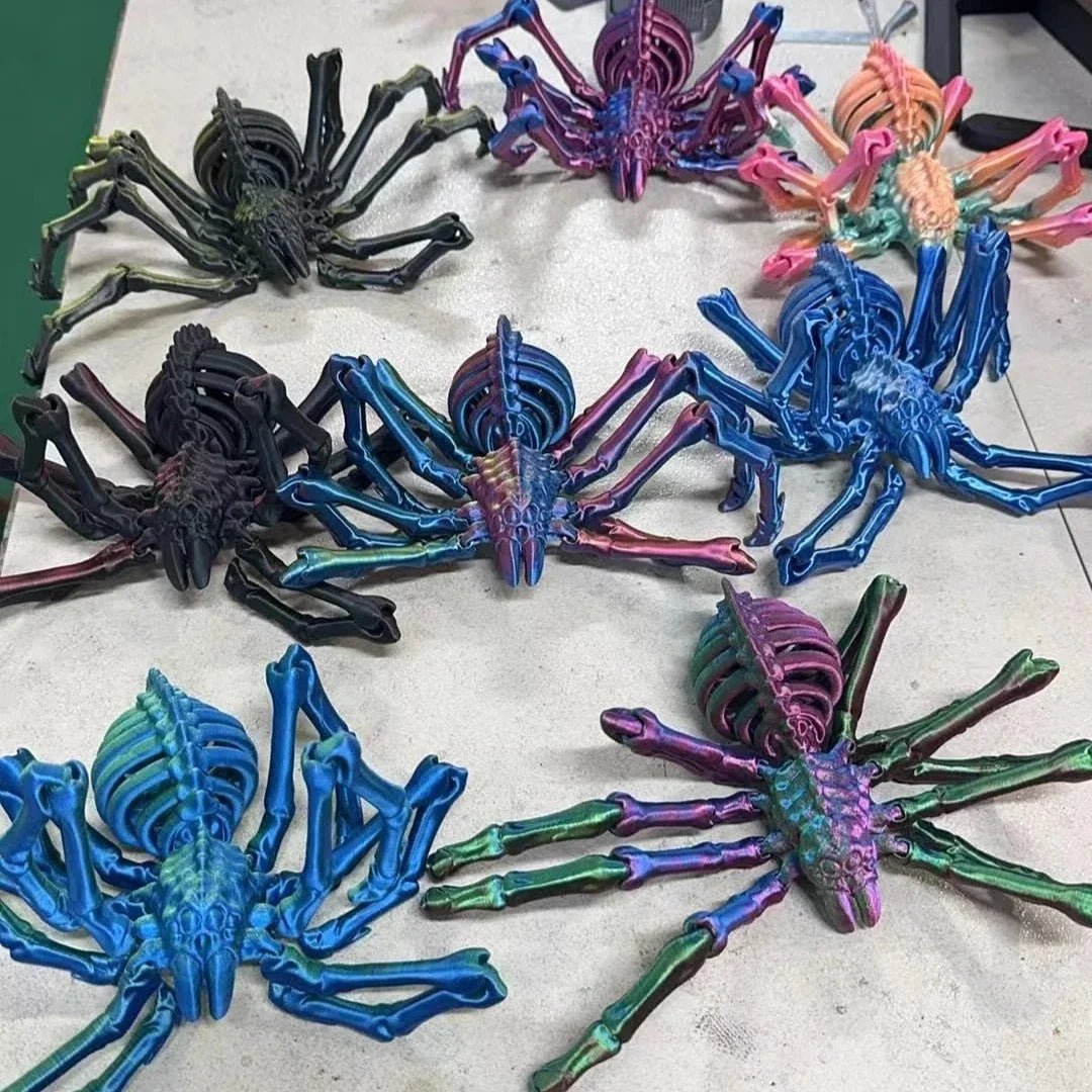 3D Printing Spider Animals Toy Realistic Colorful Figurine