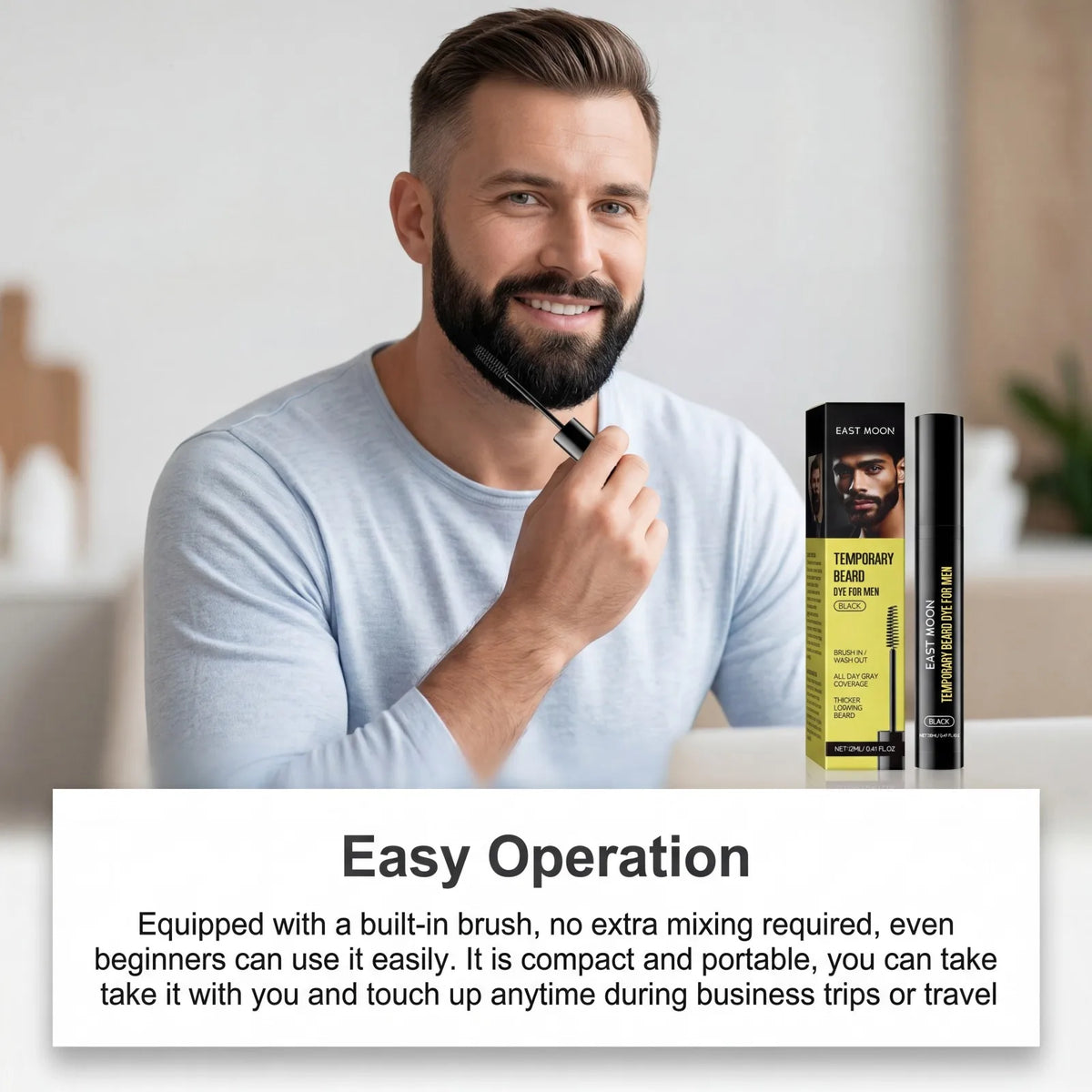 Black Beard Dye Pen for Men – Waterproof & Nourishing