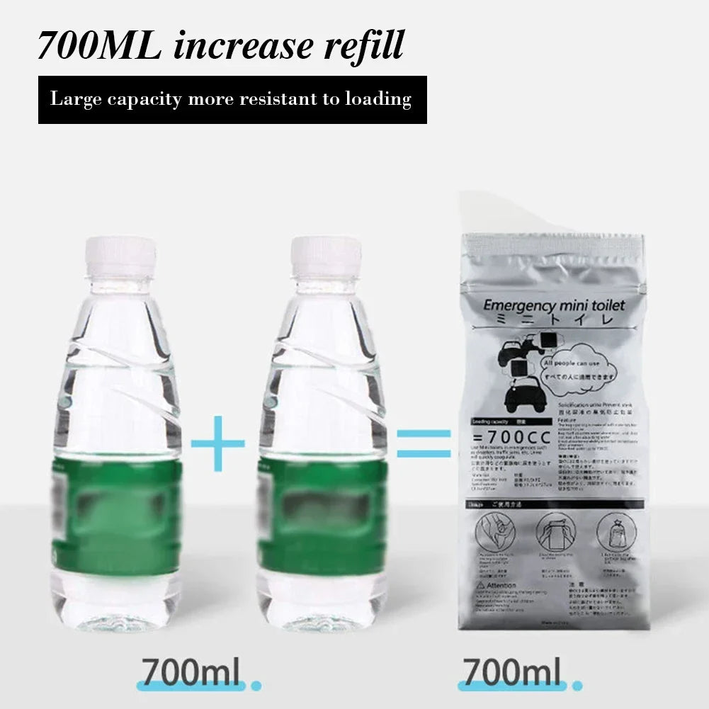 5- 700cc Car Urinate Bags Camping Outdoor Easy Emergency Piss Baby