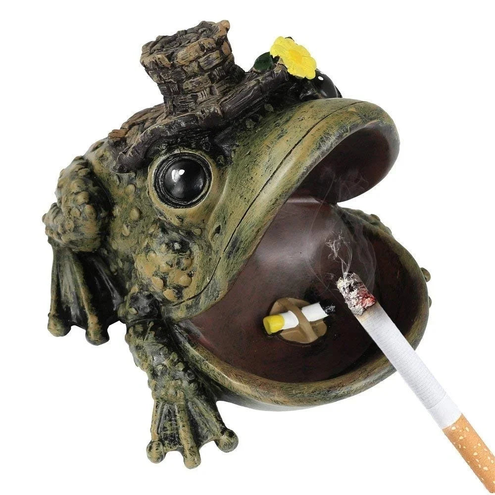 Animal Ashtray – Frog Turtle Crocodile Resin Garden Decor