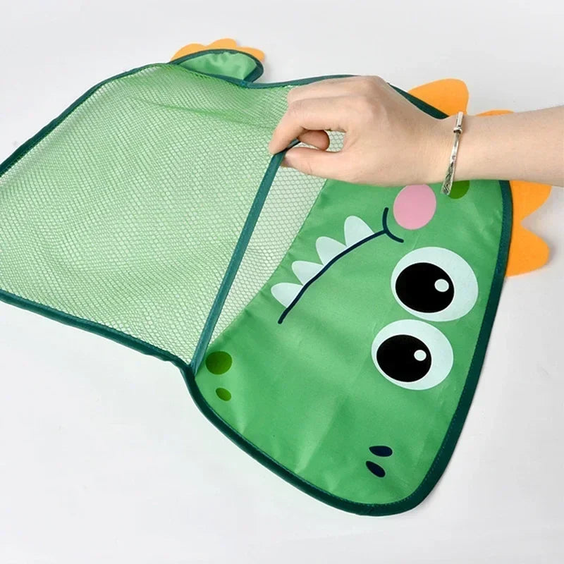 Suction Cup Bath Toy Storage Bag Mesh Hanging Organizer Bathtub