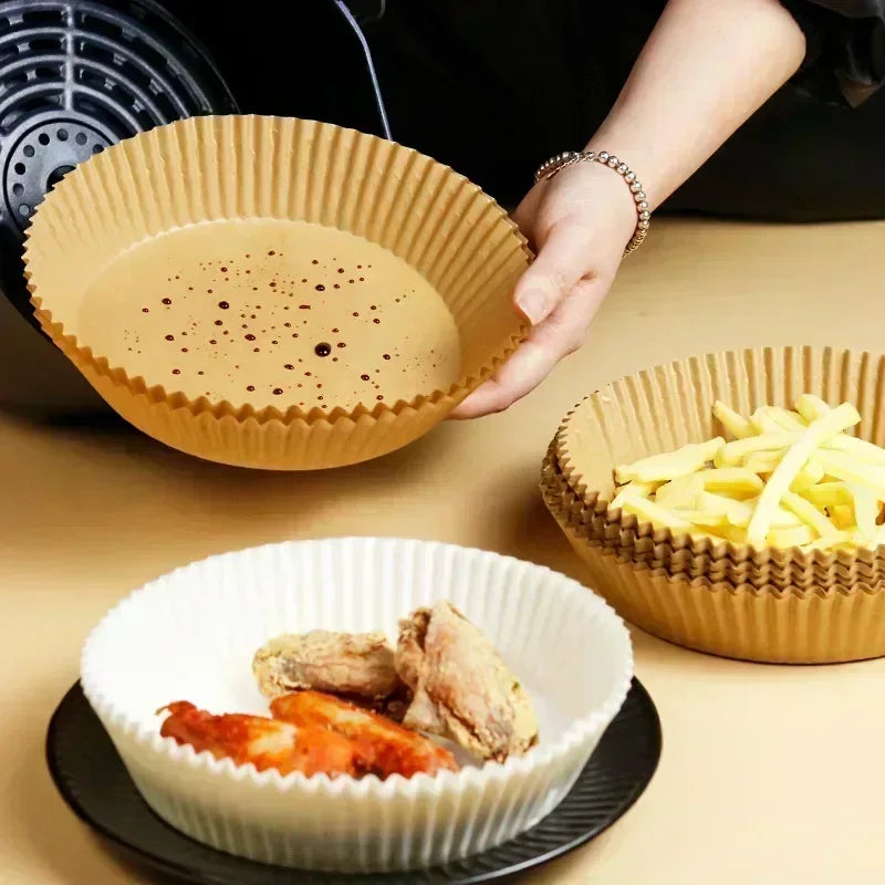 Square Air Fryer Parchment Liners 50/100pcs Non-Stick Disposable