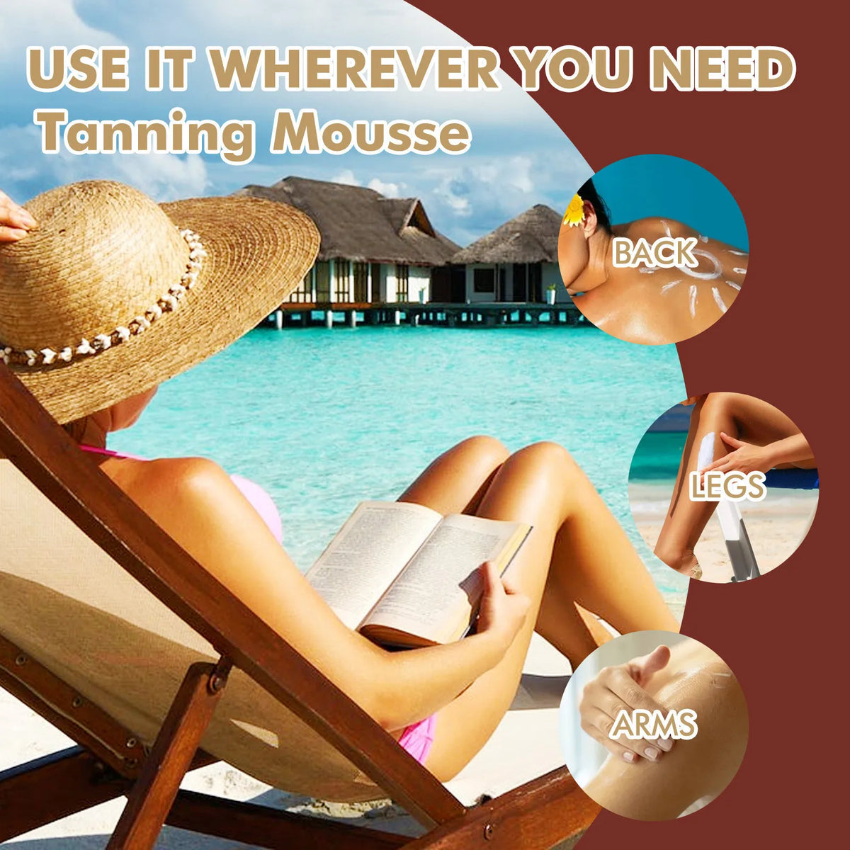 OceAura Self Tanner Mousse Bronzer | Sunless Tan 100ml
