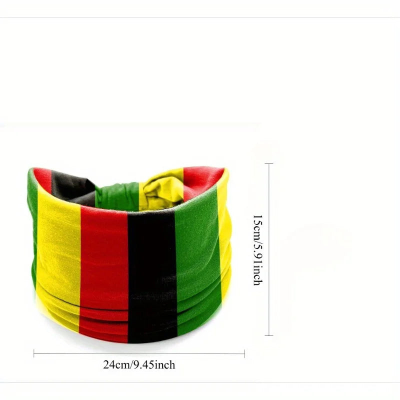 Rasta Satin Scrunchie – Silk-Like Hair Tie Guinea Flag Colors