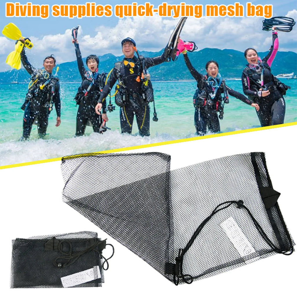 Diving Mesh Drawstring Bag | Nylon Net Bag for Beach & Gym