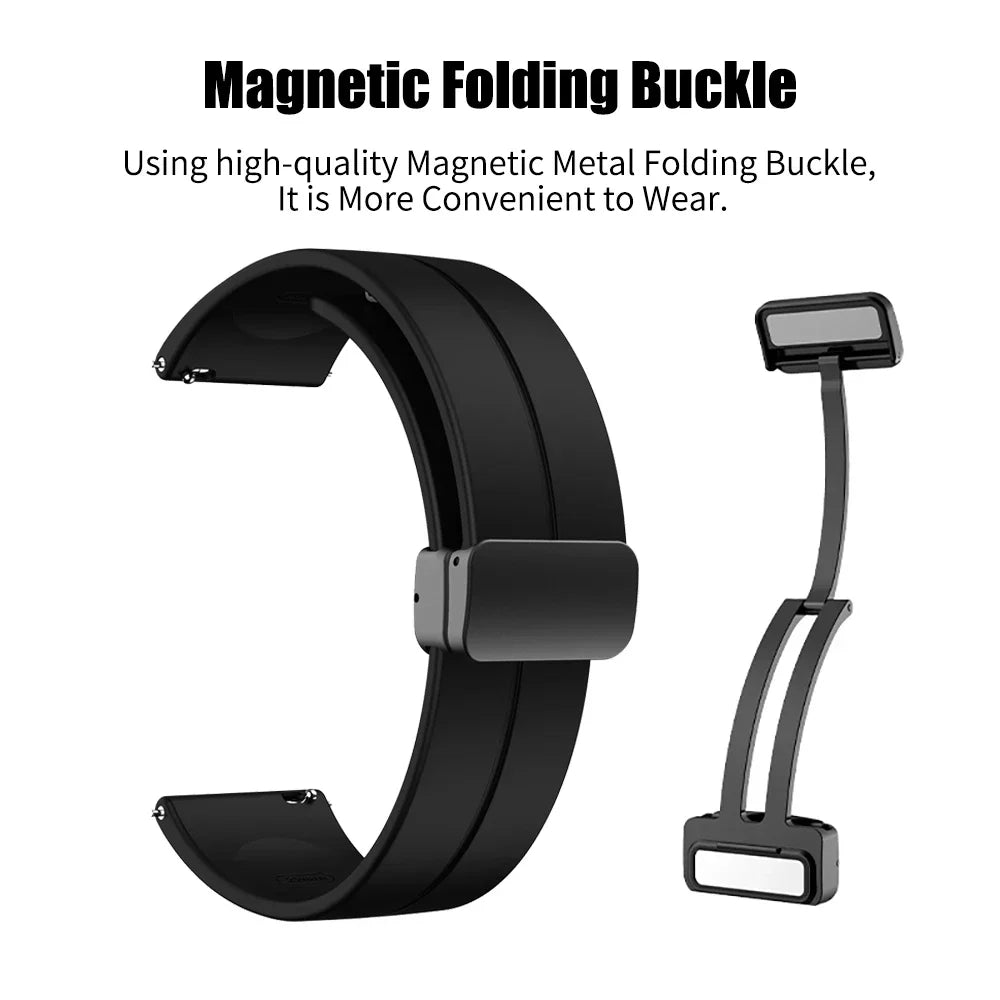 20mm Magnetic Silicone Band for Samsung Galaxy Watch 7/6/5/4