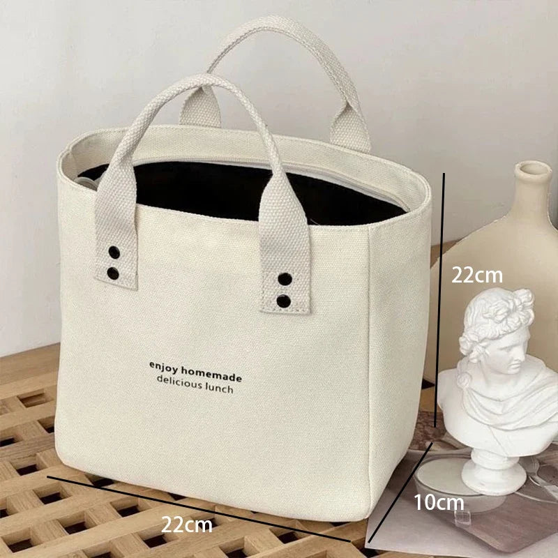 Women's Canvas Tote Handbag – Casual Large Capacity Travel Bag