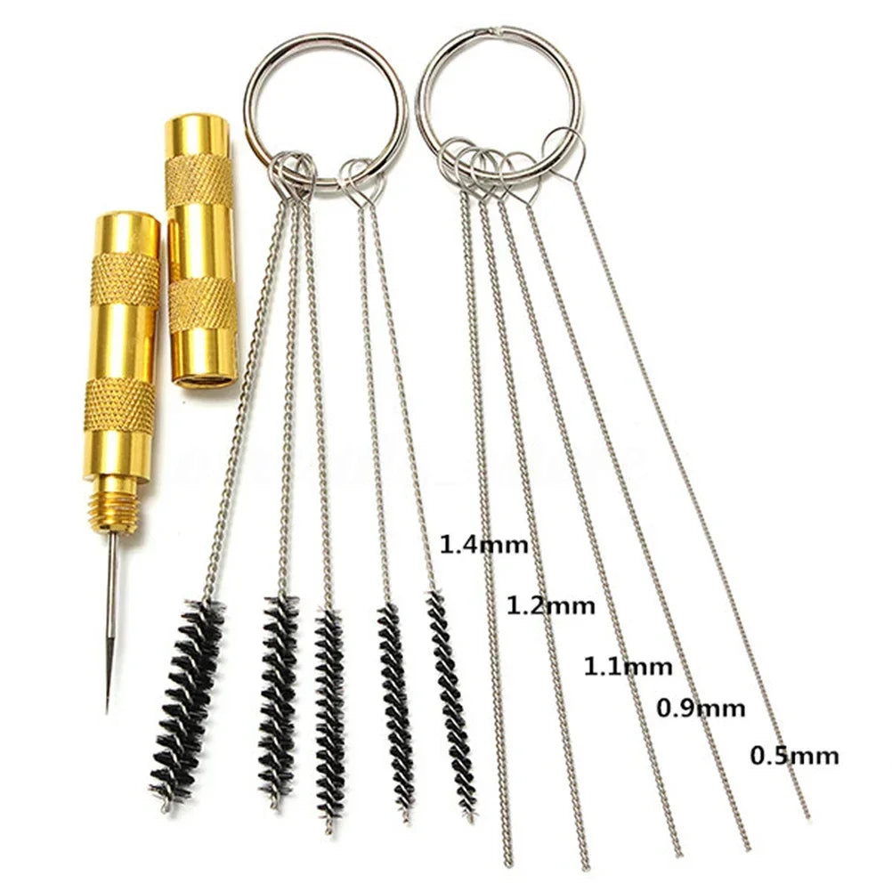 Airbrush Spray Gun Nozzle Cleaning Needle Brush Repair Tool Stainless