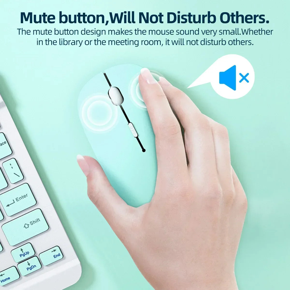 Wireless Bluetooth-compatible Mouse Portable Ergonomic Computer Mice