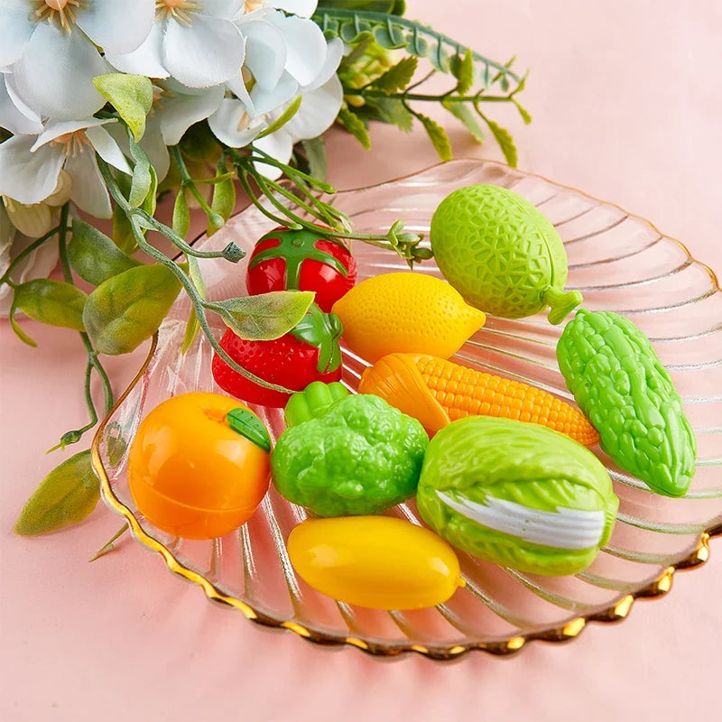 10 PCS Mini Simulation Fruit Vegetable Toys – Dollhouse Accessory