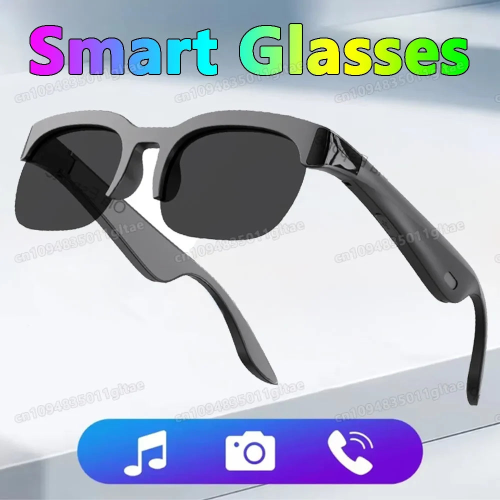 Camera Control Smart Glasses 2025 Music Sunglasses Headphones