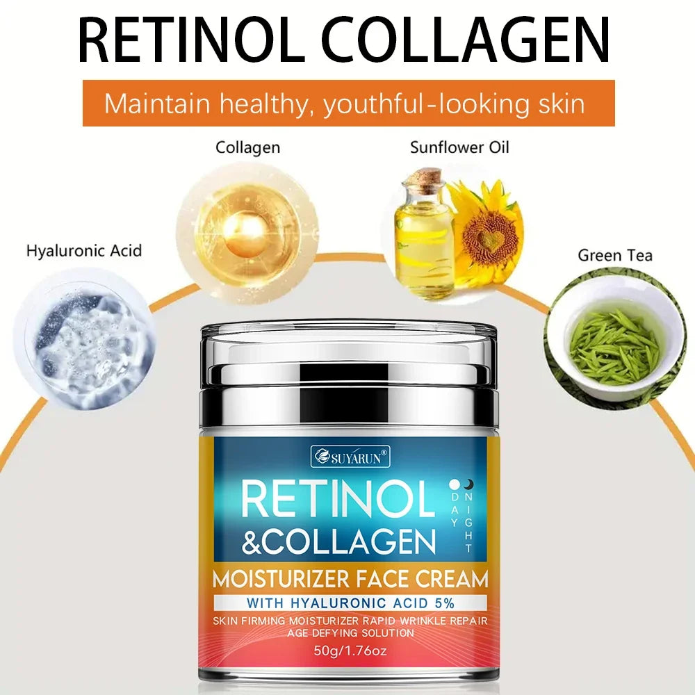 SUYARUN Retinol & Collagen Face Cream – Firming Moisturizer