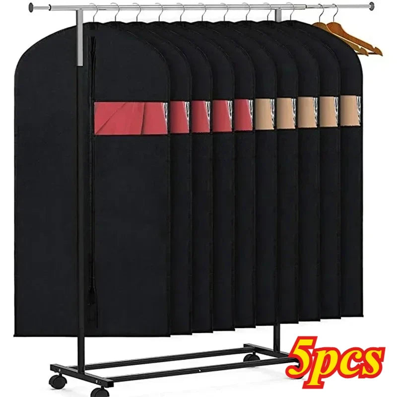 Dustproof Cloth Cover Bags Clothes Hanging Garment Dress Suit Coat