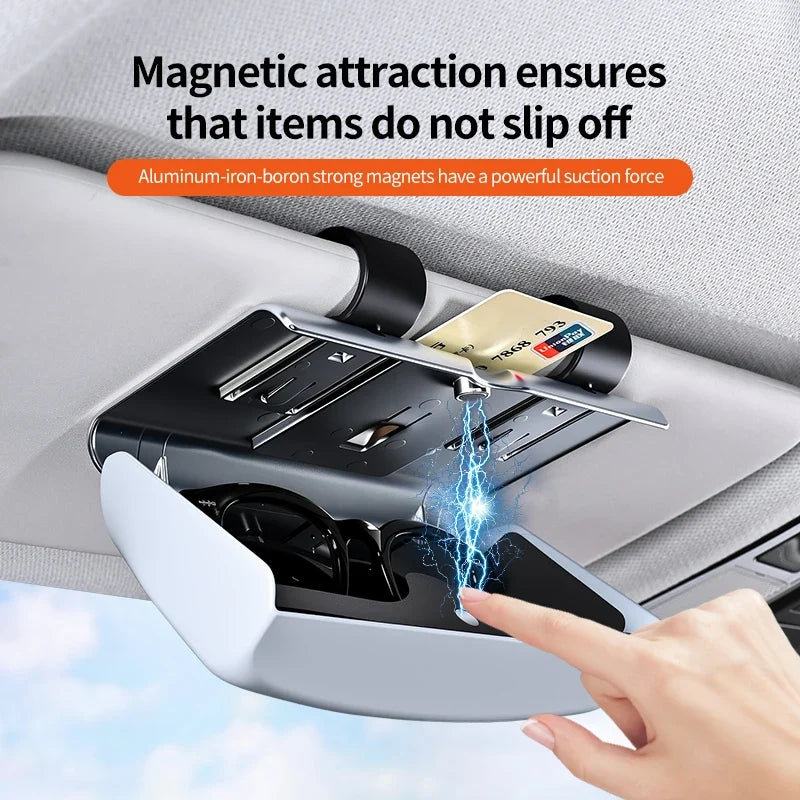 Magnetic Car Sun Visor Glasses Holder | Electroplated Case
