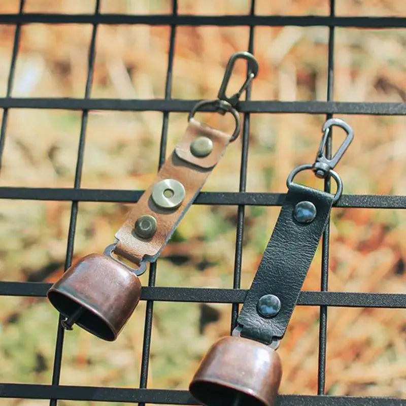 Bear Bell Loud Hiking Hikers Anti-lost Pet Dog PU Leather Strap Noise
