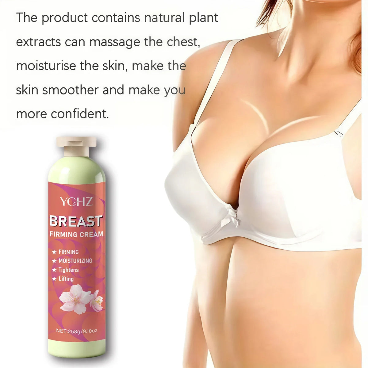 YCHZ Breast Firming Cream – Olive Oil, Vitamin E & Honey 9.1oz