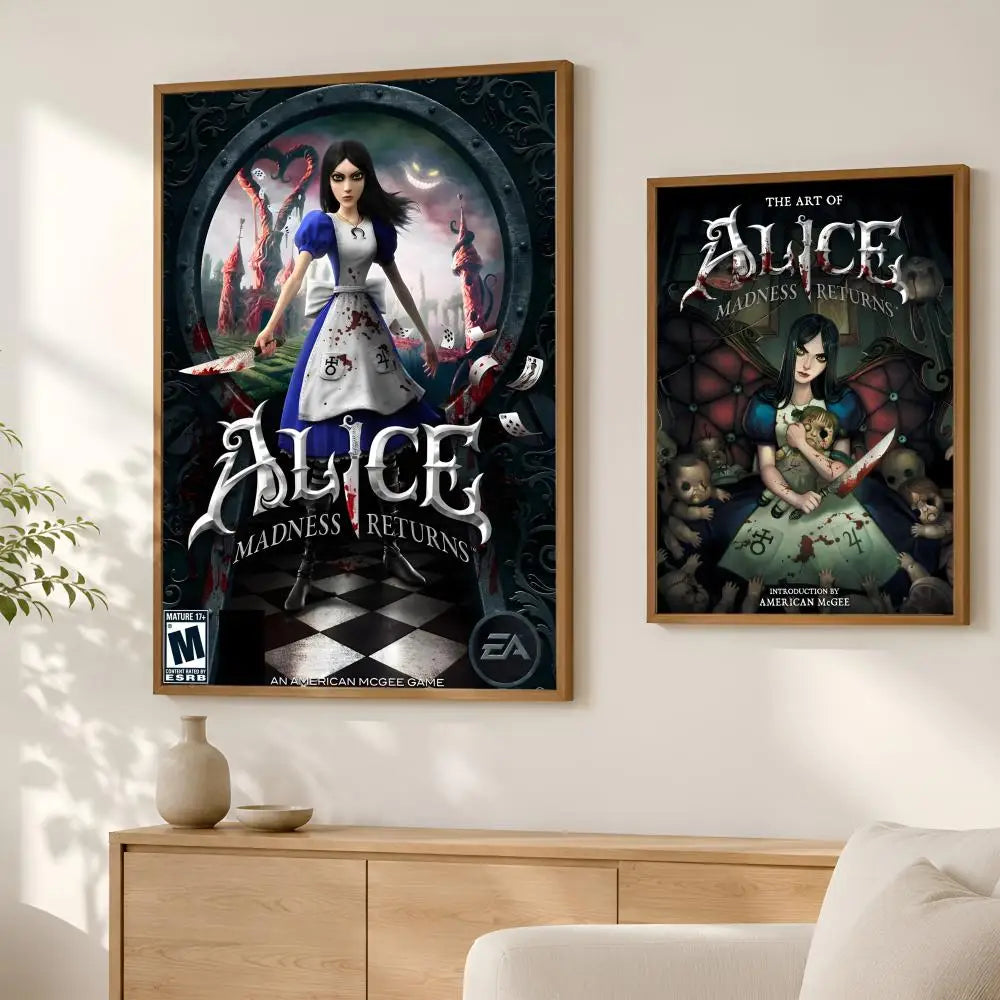 Alice Madness Returns HD PVC Wall Poster – Self-Stick Decor
