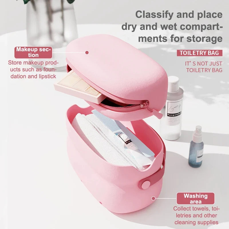 2-in-1 Dry Wet Separation Travel Wash Bag | EVA Cosmetic Bag