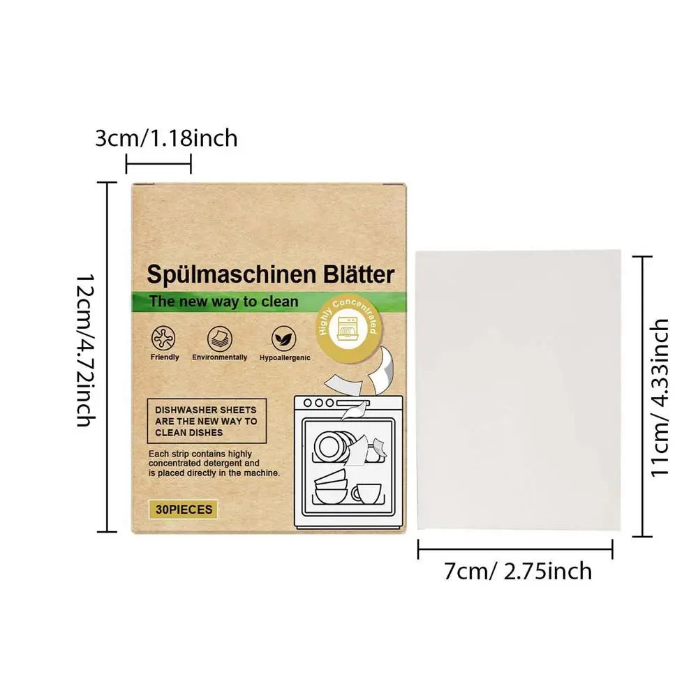 Dishwasher Cleaner Tablets 30-Pack – Degreaser & Odor Eliminator