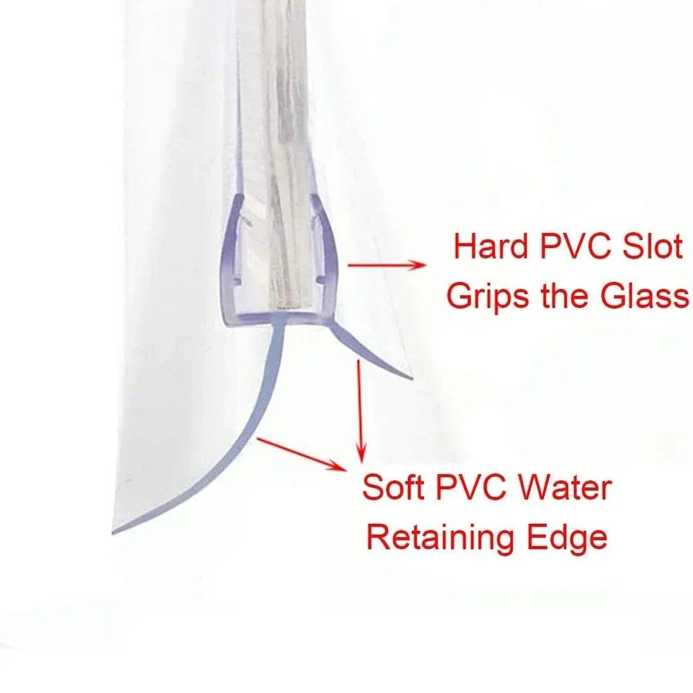 PVC Shower Door Seal Strip | 4-6mm Glass | Waterproof Glue-Free