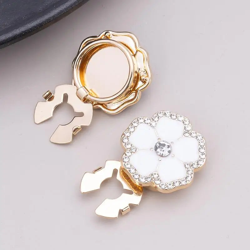 Crystal Pearl Clip-On Button Covers | DIY Shirt & Blouse Decor