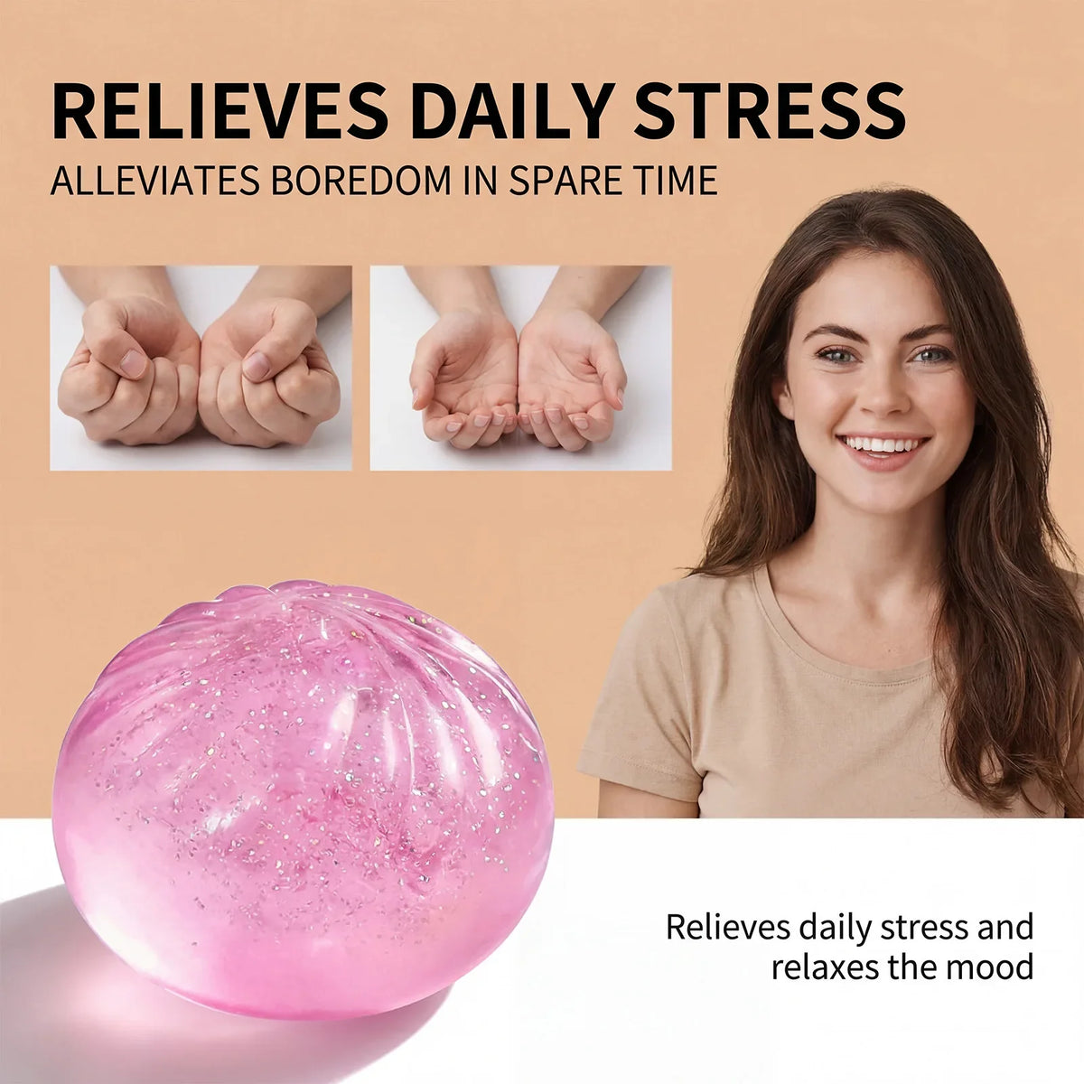 Bread Shaped Squeeze Stress Ball – 4 Colors | Kids & Adults