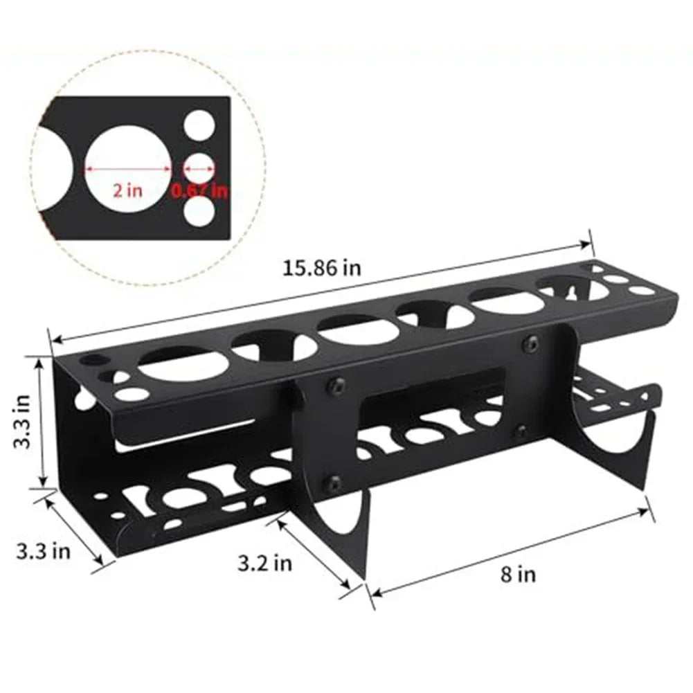 Wall-Mounted Caulking Tube Holder – 6-Slot Steel Storage Rack