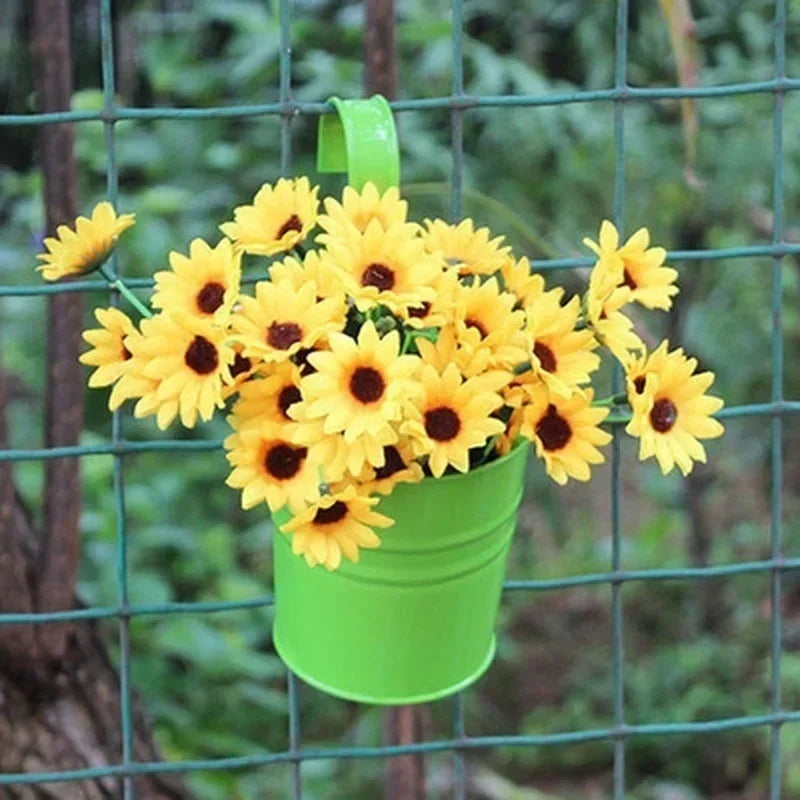 Iron Wall Hanging Flower Pot with Hook – Balcony Planter