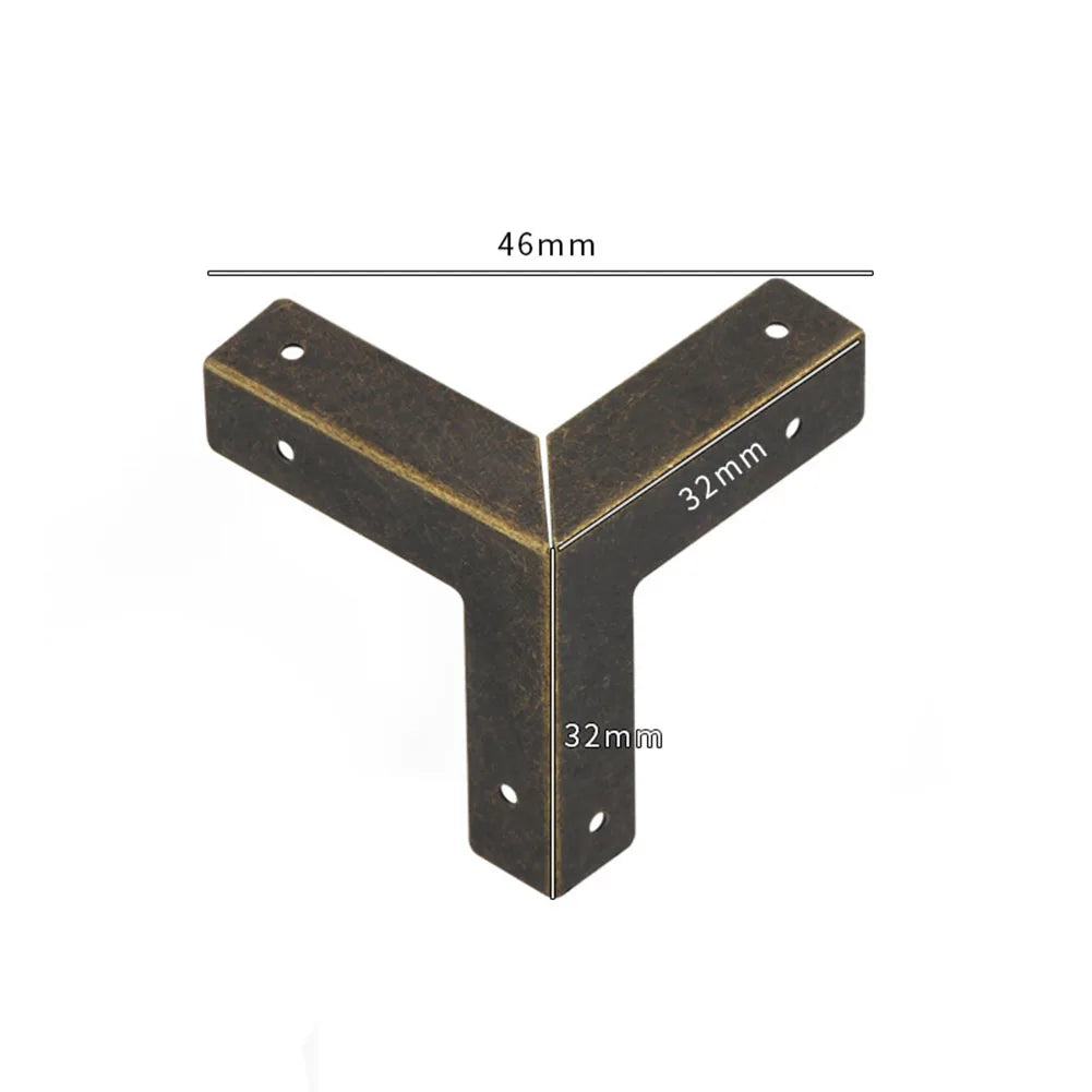 10PCS Antique Iron Corner Protectors for Wooden Boxes & Furniture