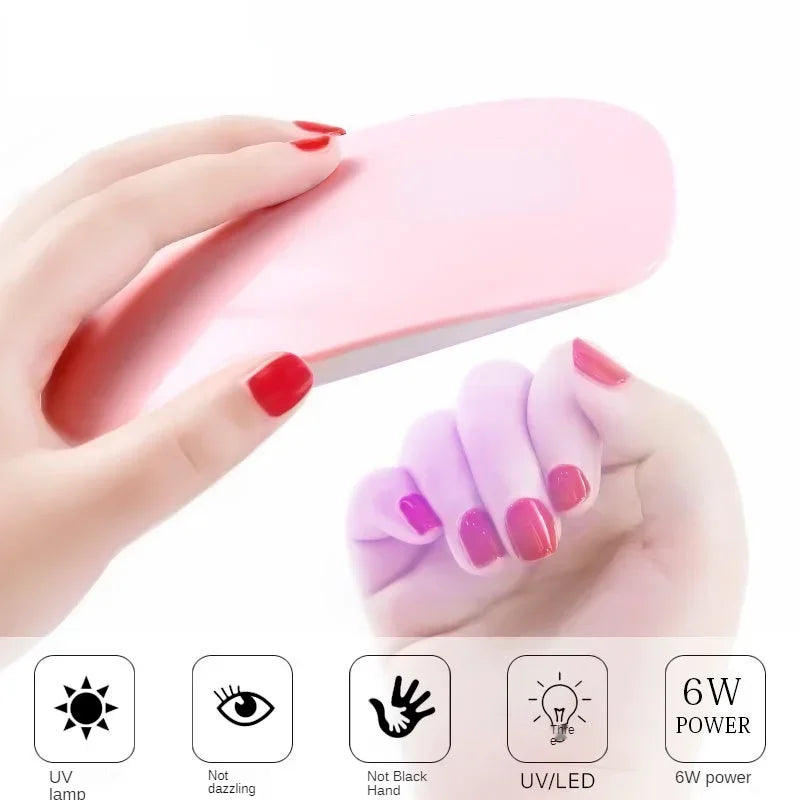 6W UV LED Nail Lamp 2-Pack – Portable USB Gel Nail Dryer