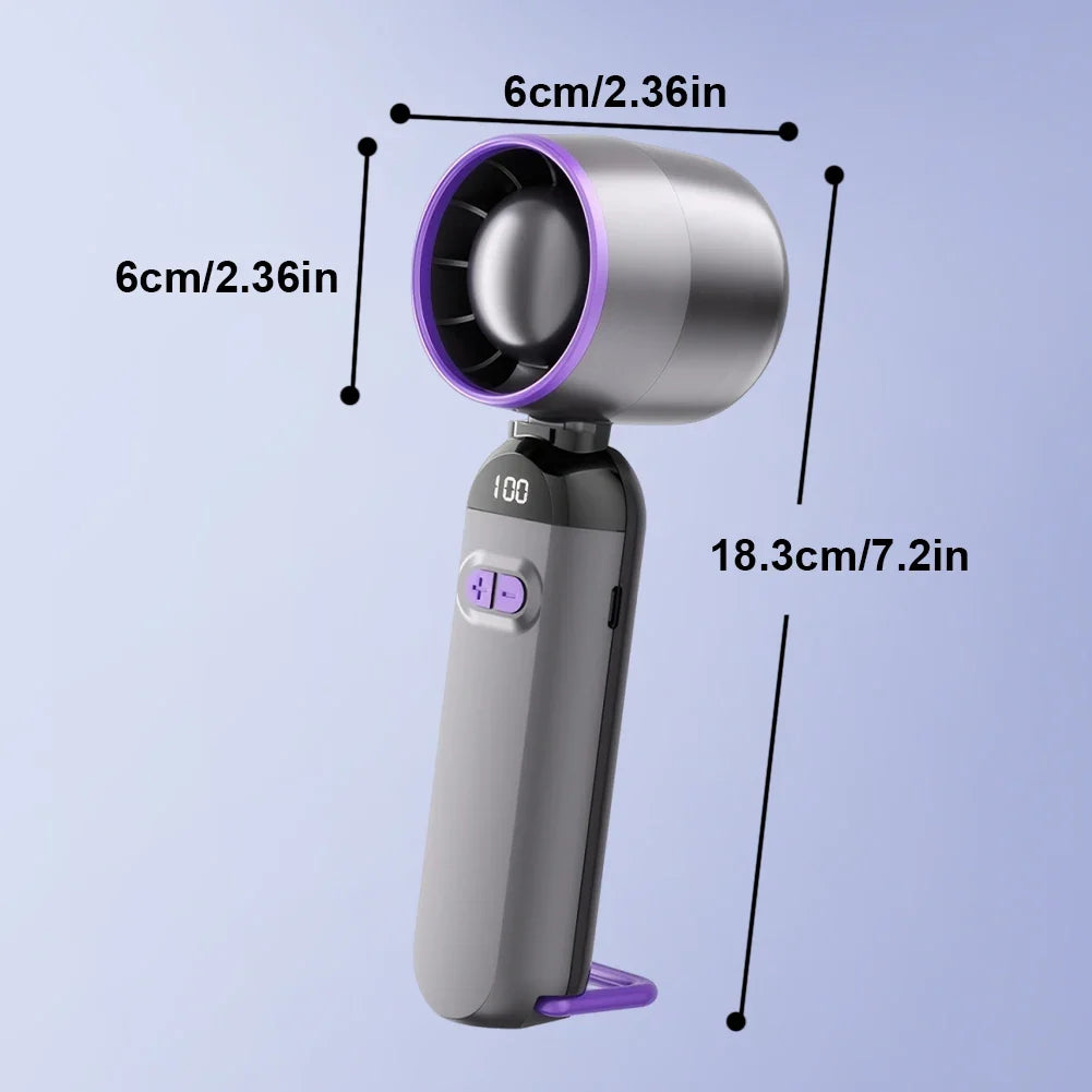 Portable Speed Cooling Handheld Fan 3000mAh Rechargeable 100 Wind