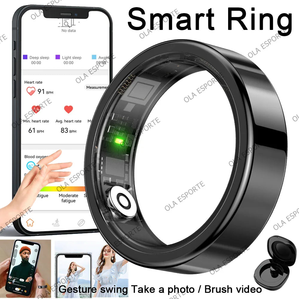 2026 Smart Ring Heart Rate Blood Pressure Sleep Monitoring Motion