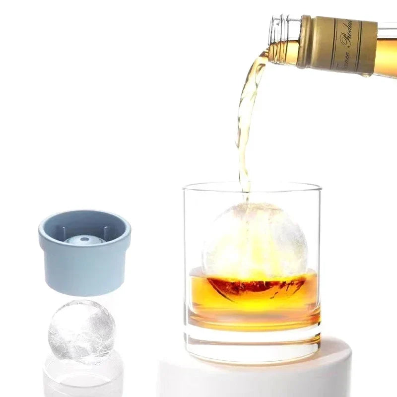 Silicone Ice Ball Mold – Large Sphere Ice Cube Tray for Bar & Home