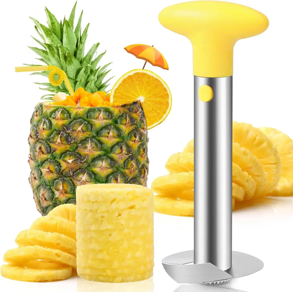 Stainless Steel Pineapple Corer & Slicer – Serrated Blade Tool