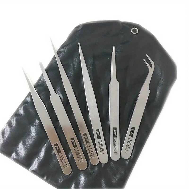 6-Piece Stainless Steel Succulent Tweezers Set | Elbow & Straight